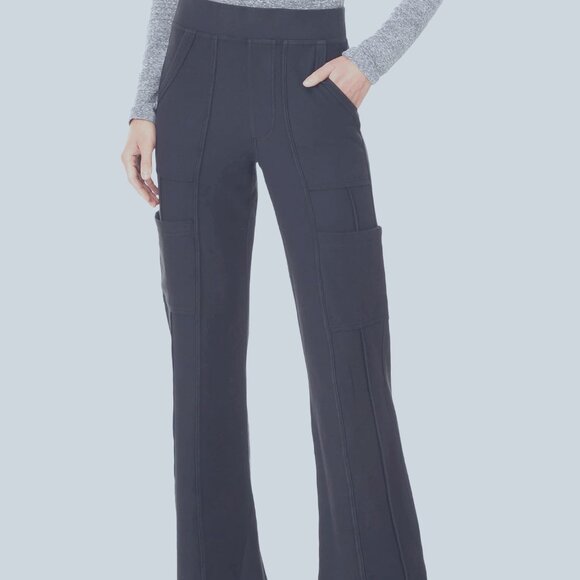 XCVI KIAH FLARE PANTS CARGO STRETCH LIMITED EDITION SNAKESKIN PRINT sz L